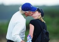 Greg Norman (L) and Chris Evert